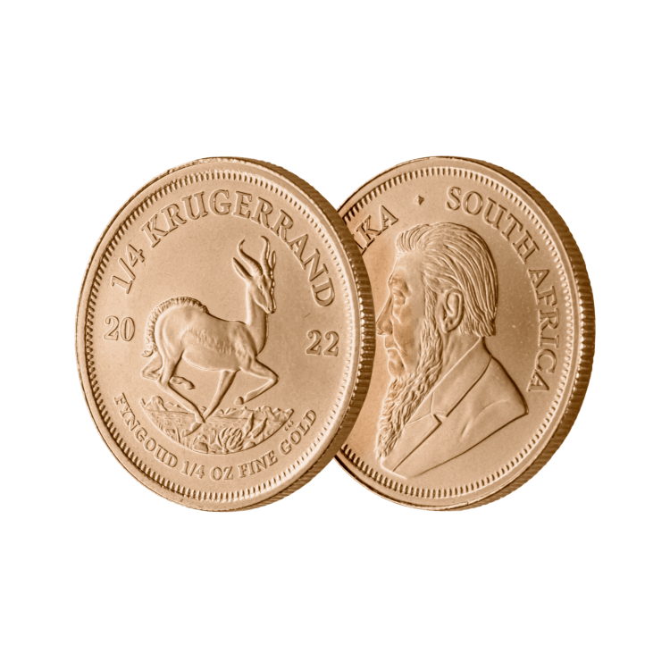 1/4 Troy ounce gouden munt Krugerrand 2024 perspectief 2