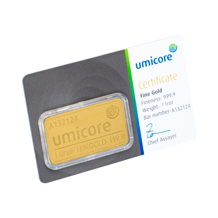 Buy Umicore 1 troy ounce goud met certificaat