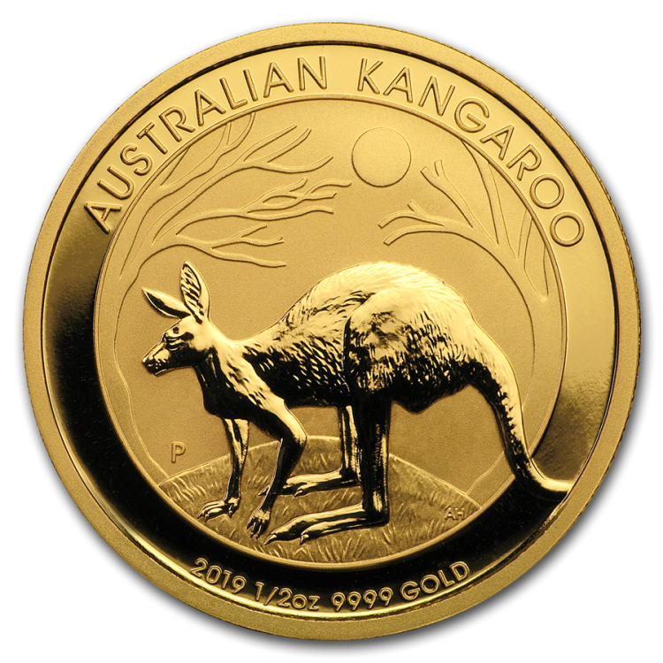 1/2 Troy ounce gouden munt Kangaroo 2020 achterkant