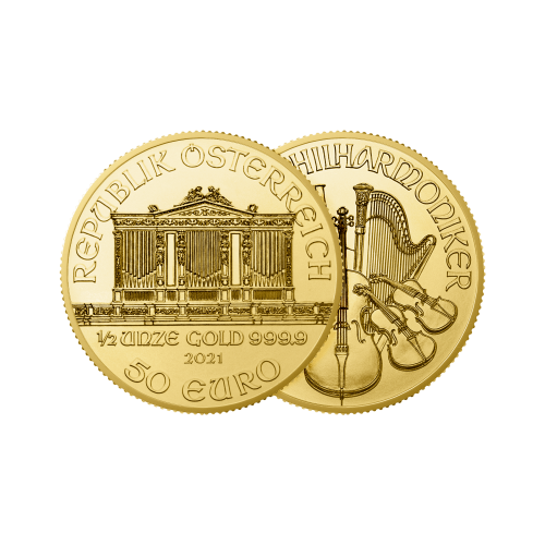 1/2 troy ounce gold Vienna Philharmonic 2024 front