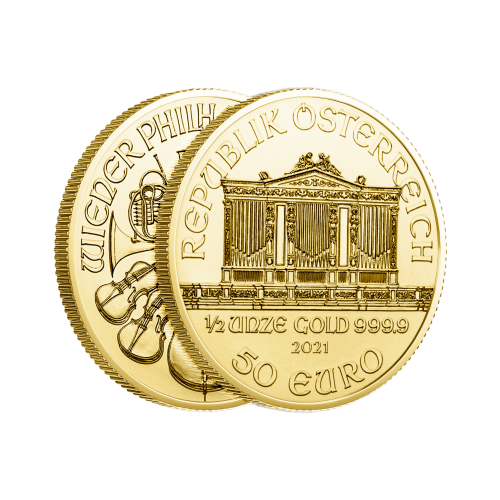 1/2 troy ounce gold Vienna Philharmonic 2024 front