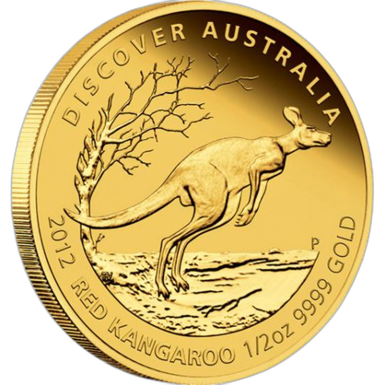 3-Delige set Discover Australia 1/2 ounce gouden munten PROOF achterkant