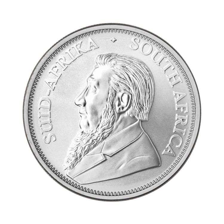Krugerrand 2023 of 2024 zilveren munt 1 troy ounce achterkant