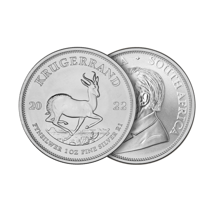 Krugerrand 2023 of 2024 zilveren munt 1 troy ounce perspectief 1