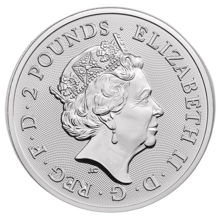 1 Troy ounce zilveren munt Lunar UK 2019 - Jaar van het Zwijn perspectief 1