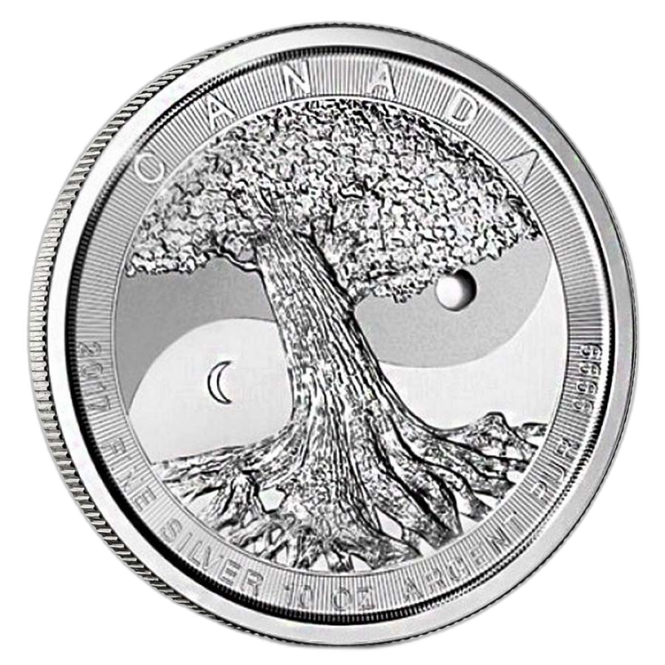 10 Troy ounce zilveren Tree Of Life munt voorkant