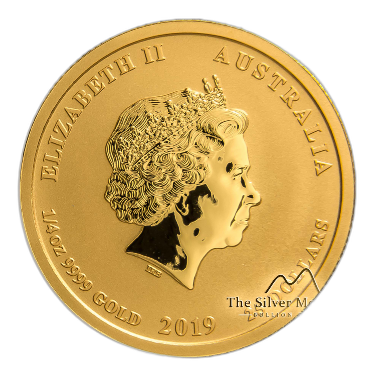 1/4 Troy ounce gouden munt Lunar 2019 perspectief 4