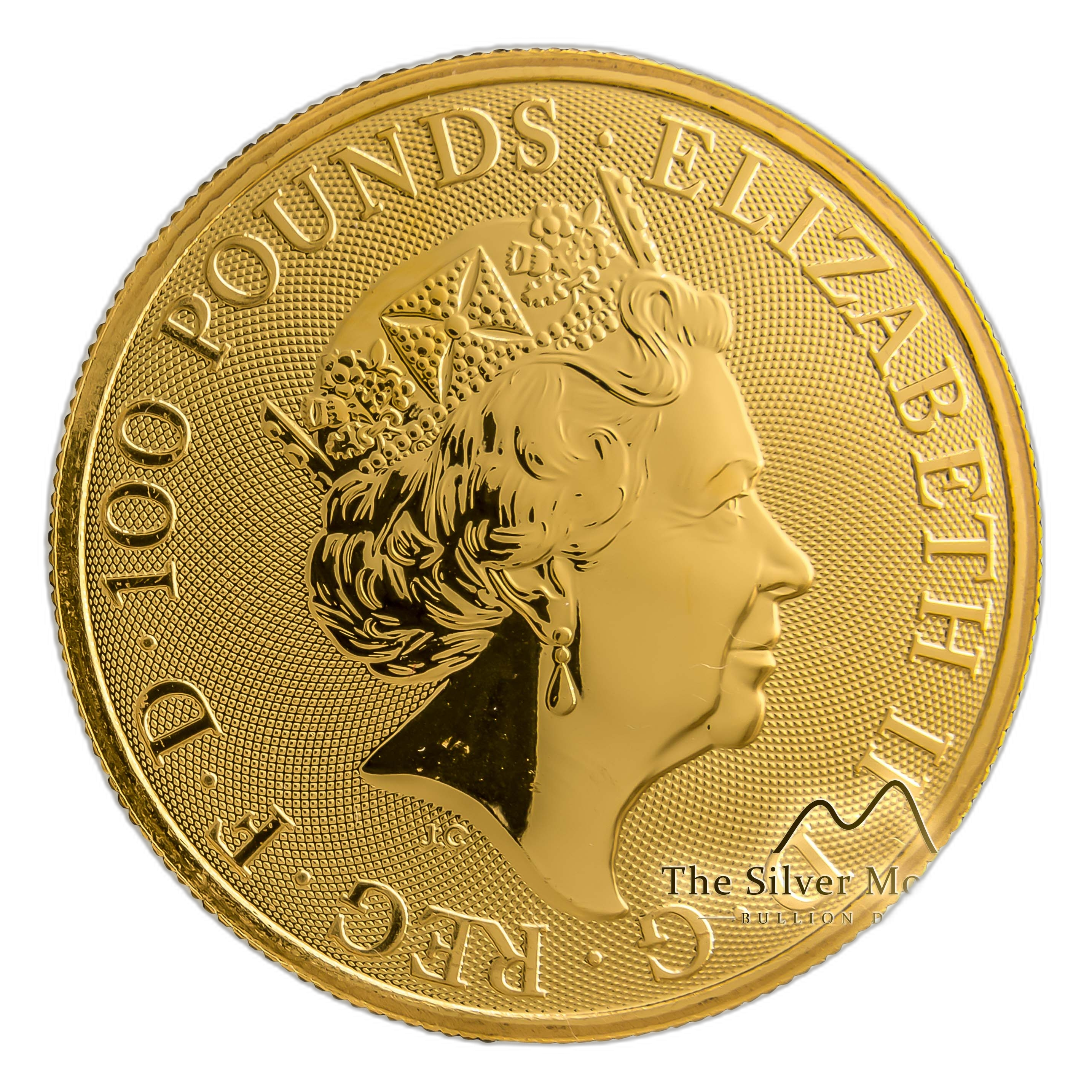 1 Troy ounce gold coin Queens Beasts Falcon of the Plantagenets 2019 back