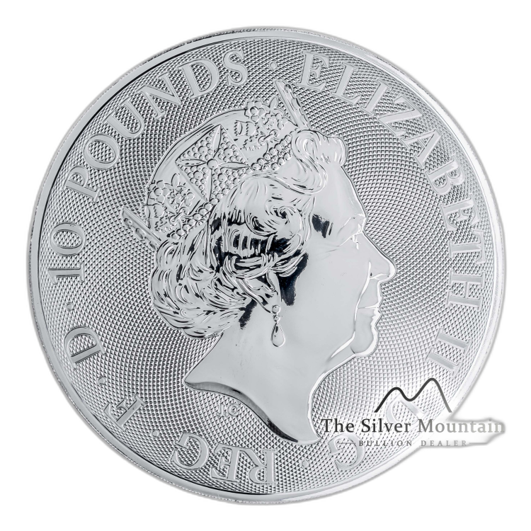 10 Troy ounce zilveren munt Groot-Britannië Valiant 2018 perspectief 2