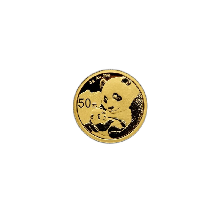 3 Gram gouden munt Panda 2019 achterkant