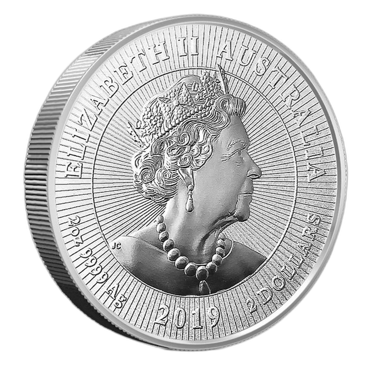 2 Troy ounce zilveren munt Next Generation - Crocodile 2019 achterkant