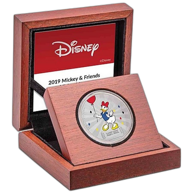 1 Troy ounce zilveren munt Disney Daisy Duck 2019 perspectief 1