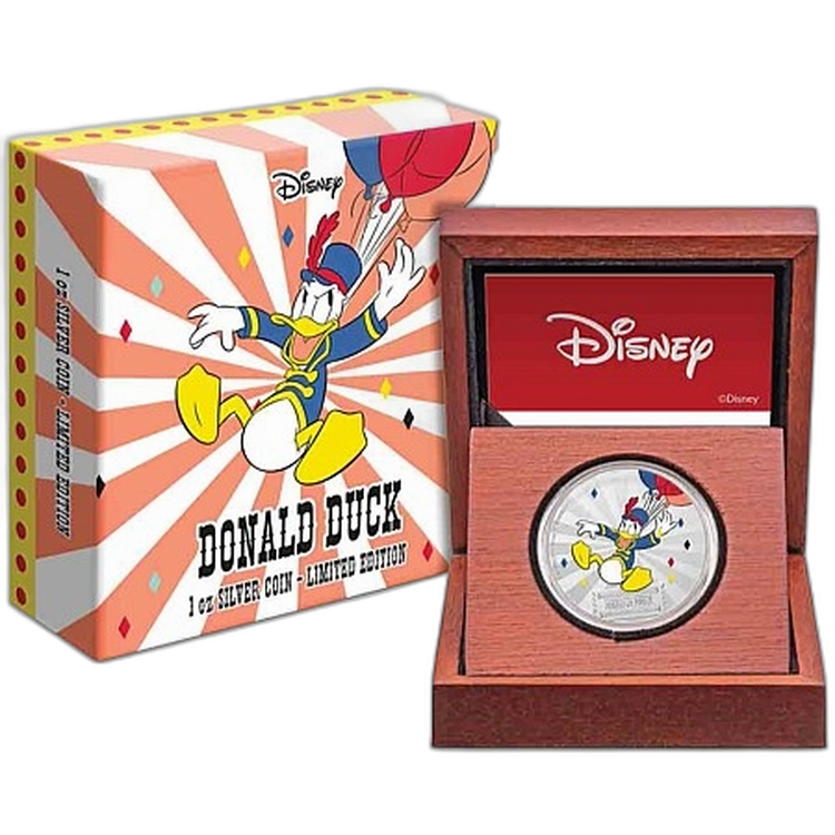 1 Troy ounce zilveren munt Disney - Carnival Donald Duck 2019 perspectief 2