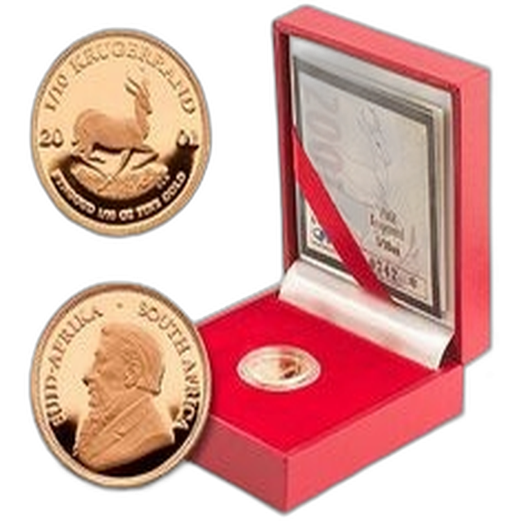 1/4 Troy ounce gouden munt Krugerrand proof achterkant