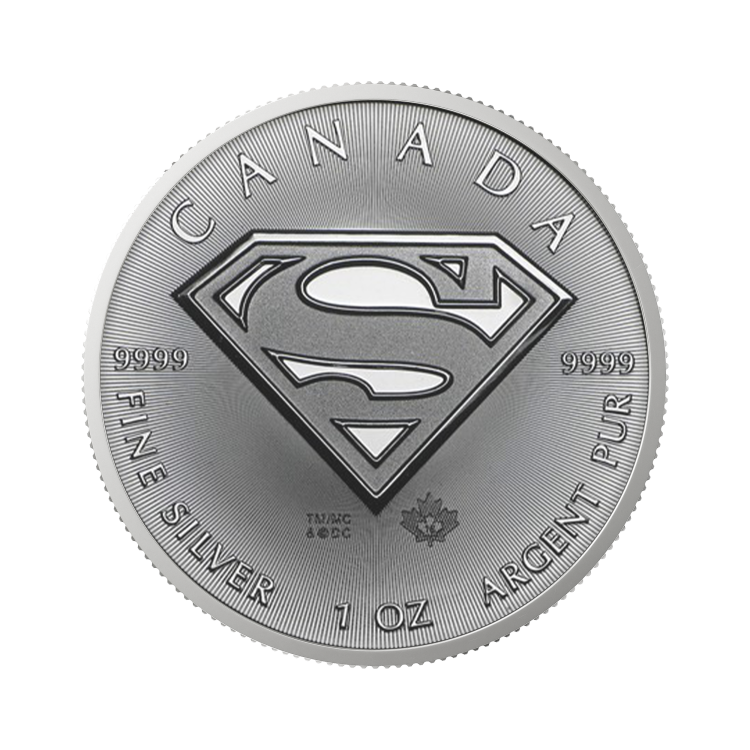 1 Troy ounce zilveren Superman munt 2016 voorkant