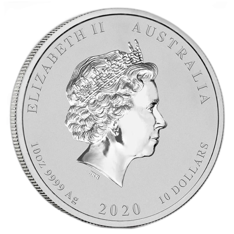 10 troy ounce zilveren Lunar munt 2020 - het jaar van de muis achterkant