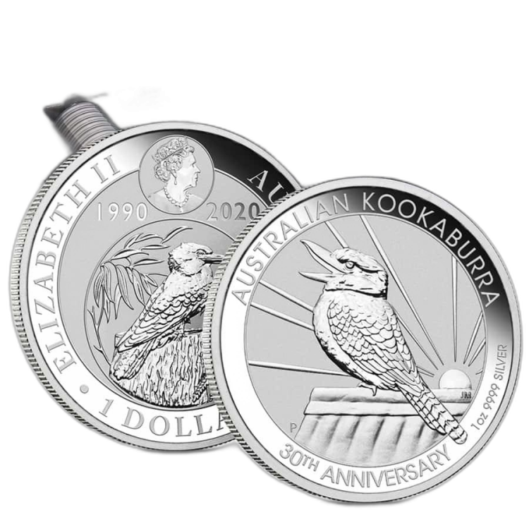 1 Troy ounce zilveren munt Kookaburra 2020 achterkant