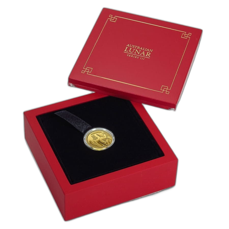 1/4 Troy ounce gouden munt Lunar 2020 Proof achterkant