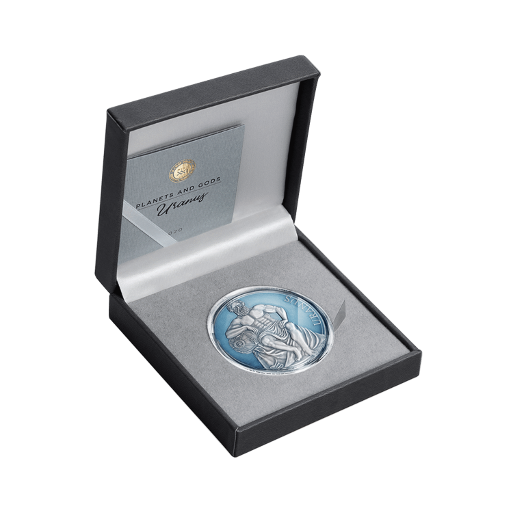3 troy ounce zilveren munt Kameroen - Uranus 2020 perspectief 4