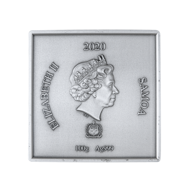 Zilveren munt de verboden stad van Caisson 2020 achterkant