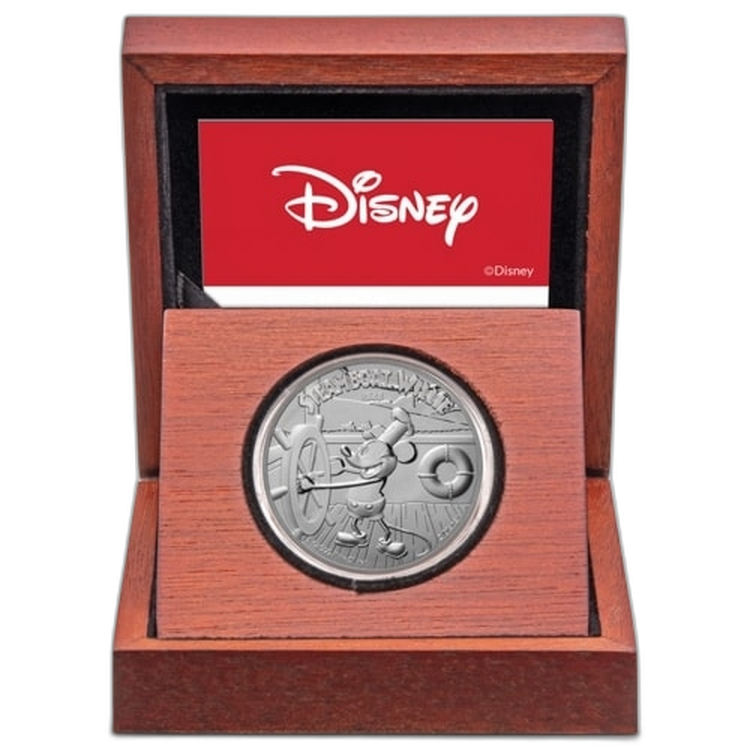 1 Troy ounce zilveren munt Disney Stoomboot Willie 2020 - Proof achterkant