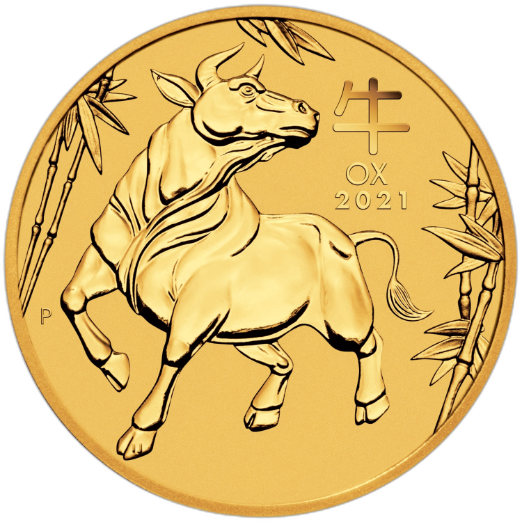 10 troy ounce gold coin Lunar 2021 back