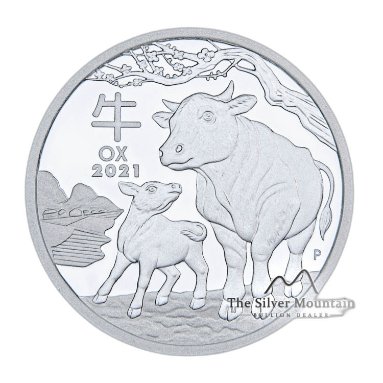 3-delige zilveren munten set Lunar 2021 Proof perspectief 7