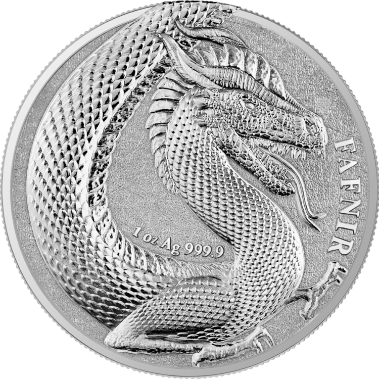 1 Troy ounce zilveren munt Germania Beast Fafnir 2020 perspectief 2