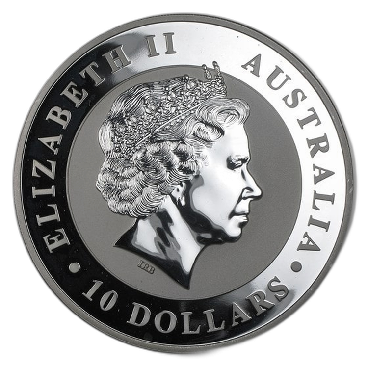 10 troy ounce zilveren Koala munt 2011 achterkant