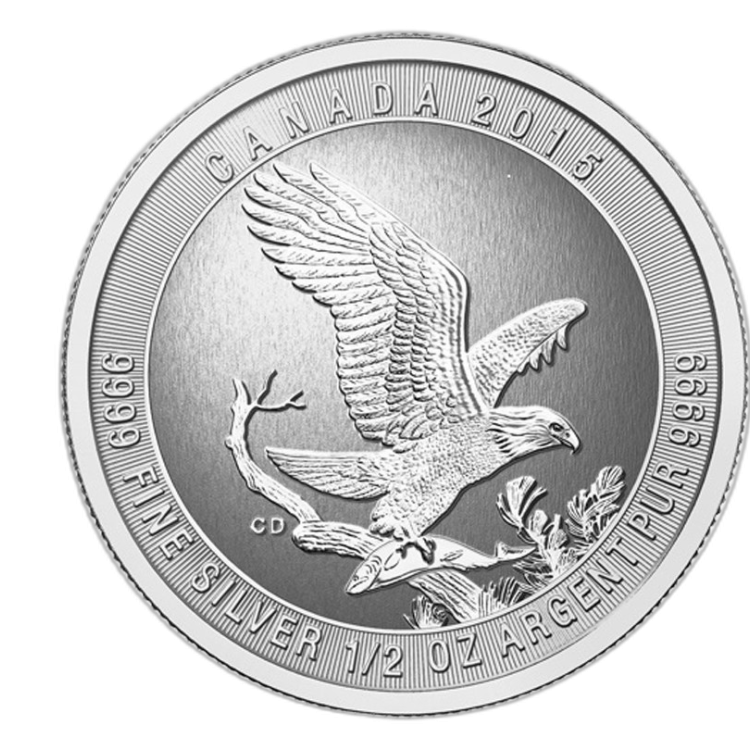 1/2 Troy ounce zilveren Bald Eagle munt 2015 voorkant