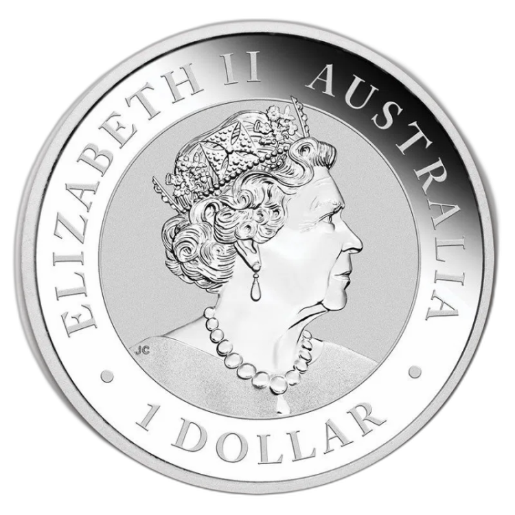 Kookaburra 2021 zilveren munt 1 troy ounce achterkant