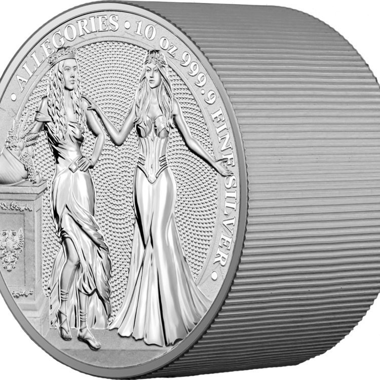 10 Troy ounce zilveren munt Germania en Italia 2020 achterkant