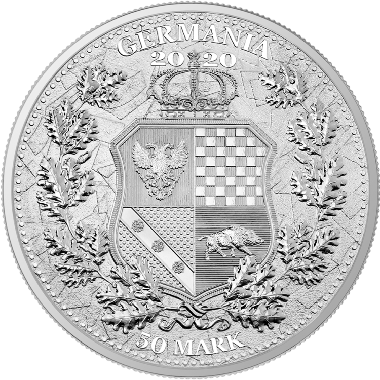 10 Troy ounce zilveren munt Germania en Italia 2020 perspectief 2