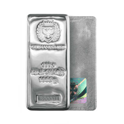 1 kilo silver bar Germania Mint front