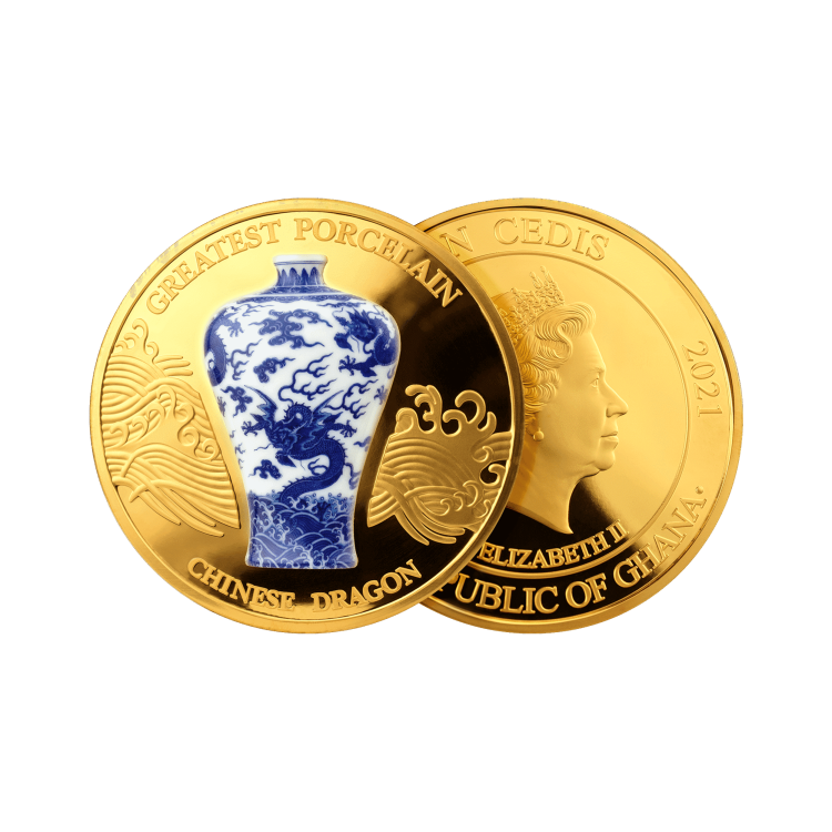 2 troy ounce zilveren munt Chinese Drakenvaas 2021 perspectief 2