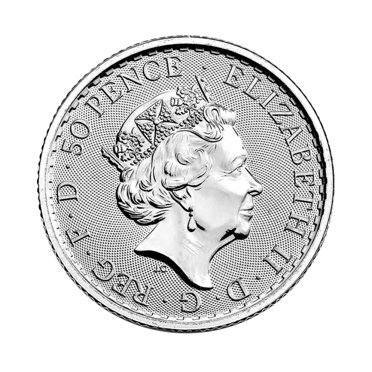 1/4 Troy ounce silver coin Britannia 2021 back