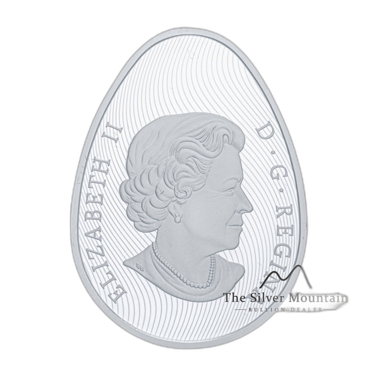 1 Troy ounce zilveren munt Pysanka Ei 2021 Proof perspectief 2