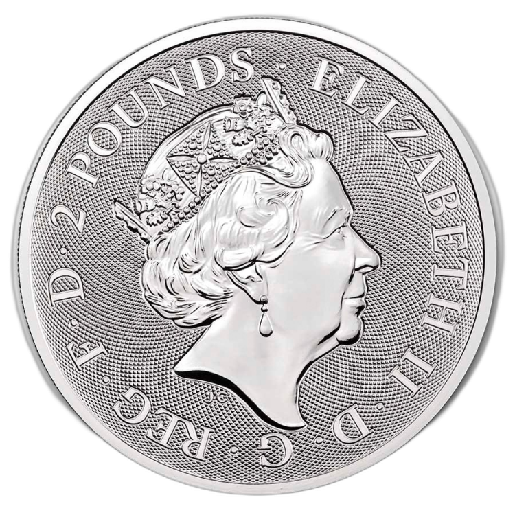 1 Troy ounce zilveren munt Valiant 2021 achterkant