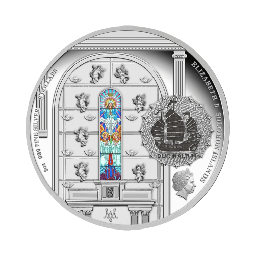 3 troy ounces silver coin Cathedral of Macau 2020 Proof front