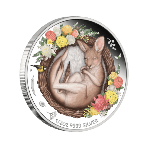 1/2 troy ounce silver coin kangaroo - Dreaming down under 2021 Proof front