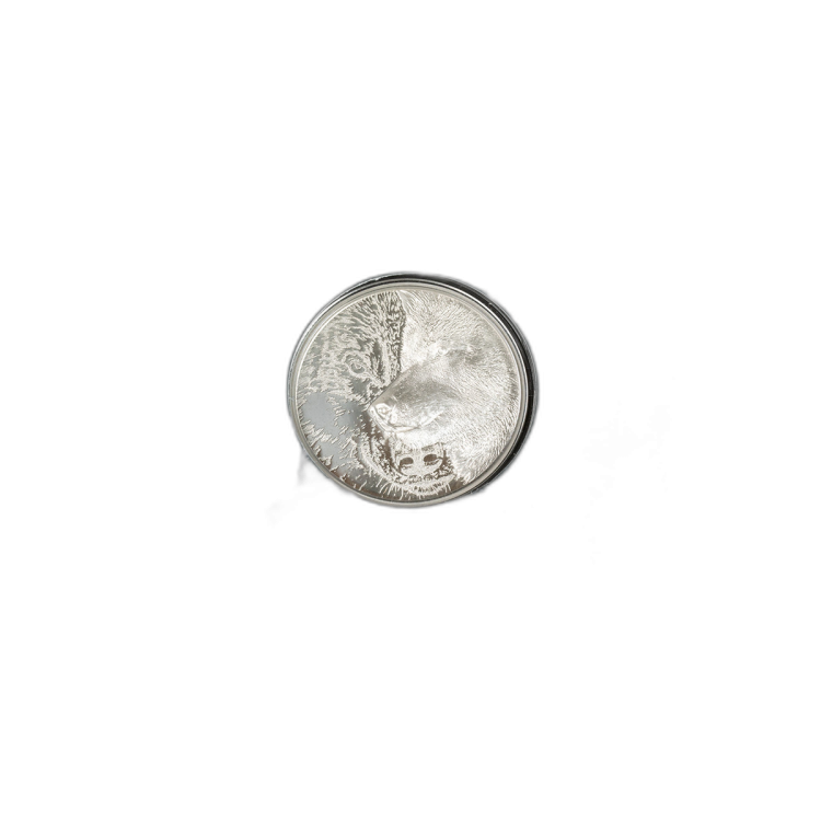 1 troy ounce zilveren munt Mystic Wolf 2021 Proof achterkant