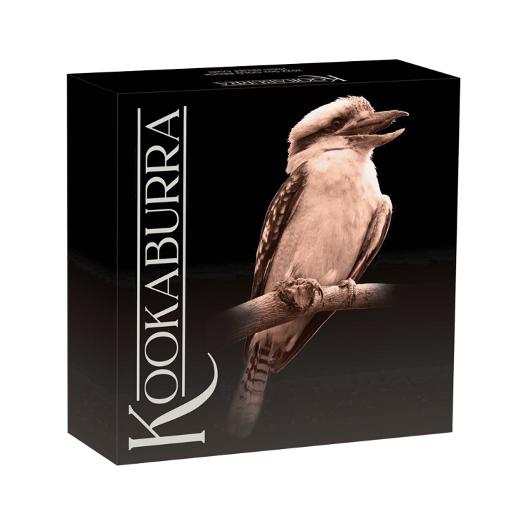 5 troy ounce gold coin Kookaburra 2021 Proof angle 3