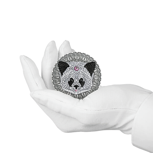 2 troy ounce silver coin Mandala panda 2021 front