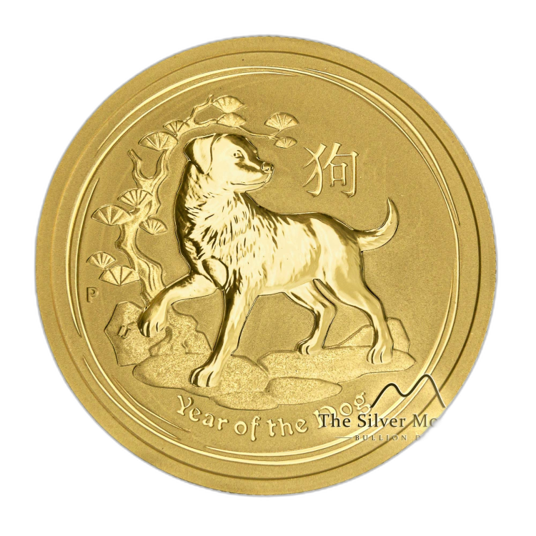 1/2 Troy ounce gouden Lunar munt 2018 voorkant