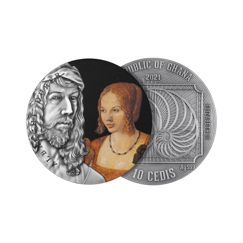 2 troy ounce silver coin Albrecht Dürer 2021 front