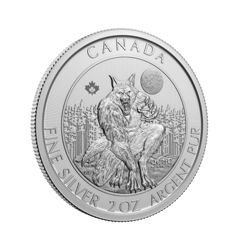 2 troy ounce silver coin Canadian Creatures of the North Coin - The Werewolf front