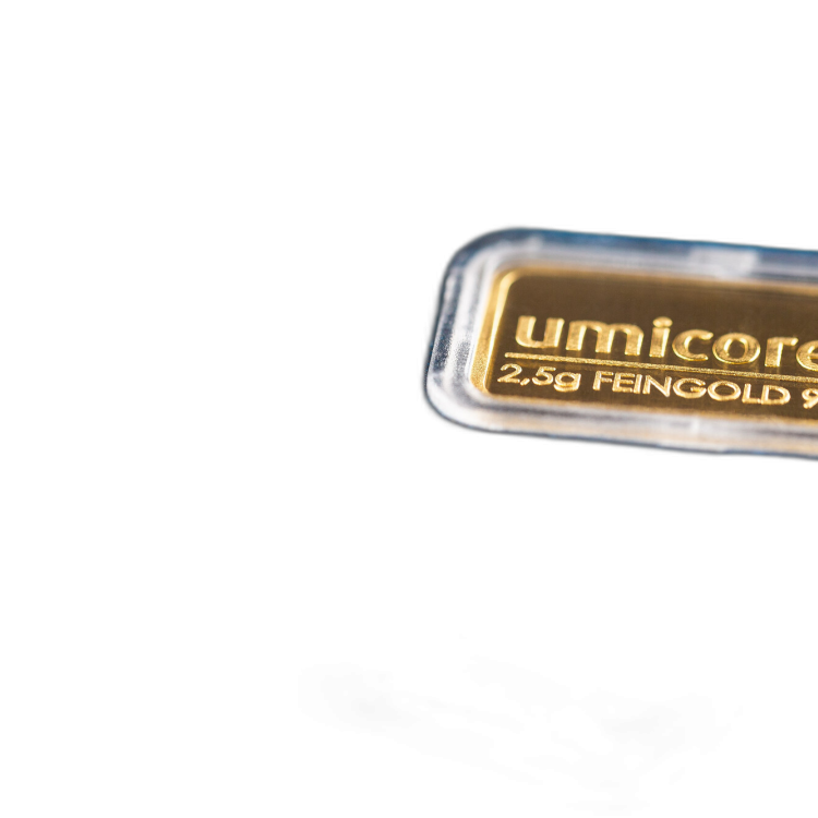 1 gram gold bar Umicore gift card back