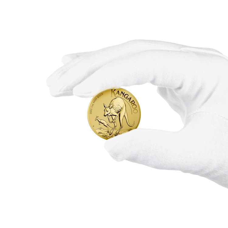 1 Troy ounce gouden munt Kangaroo 2022 perspectief 4