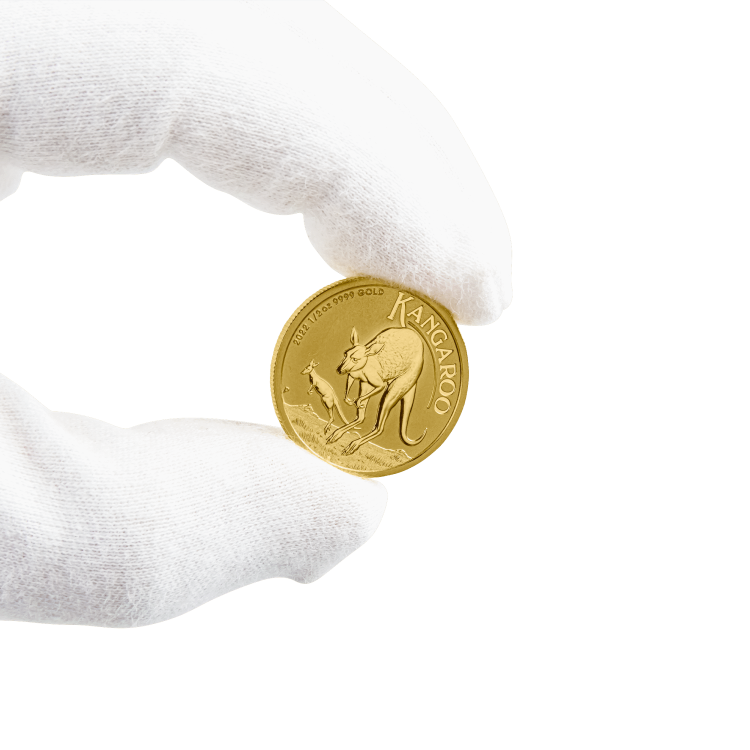 1/2 Troy ounce gouden munt Kangaroo 2022 perspectief 4