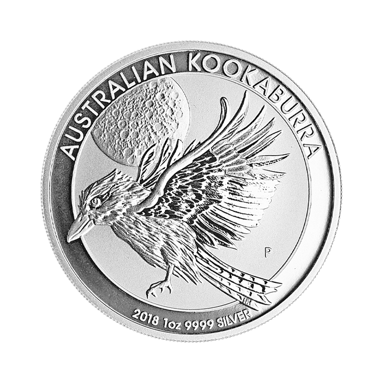 1 troy ounce zilveren munt Kookaburra 2018 voorkant